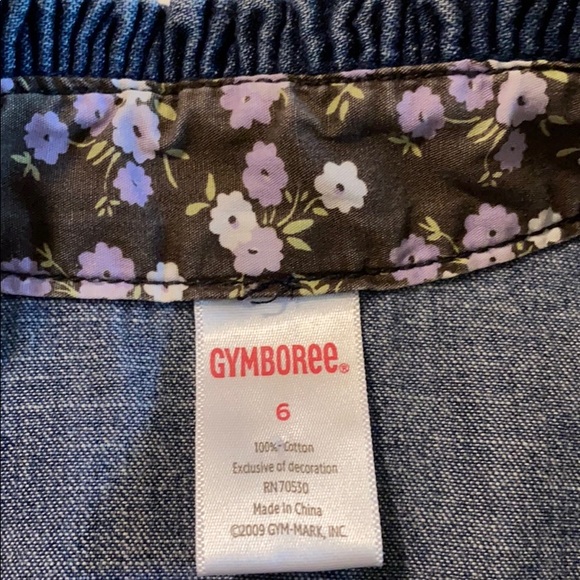 Gymboree Blue Denim Snap Front Dress SZ 6 - Picture 6 of 7